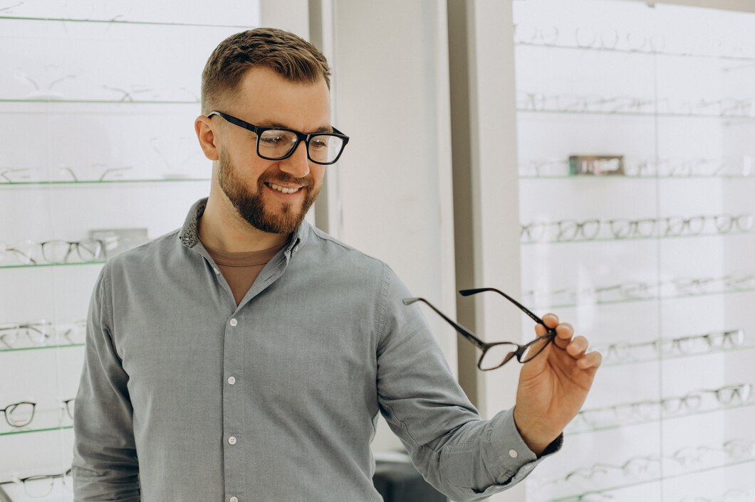joven eligiendo gafas tienda optica 1303 28827